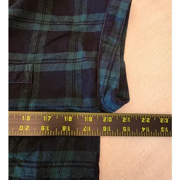 Madewell Women's Green Plaid Flannel Pajamas SZ Small - Picture 4 of 8